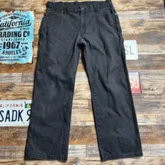 k*照様 ディッキーズ ブラックデニム ペインターパンツ W36 古着　L相当