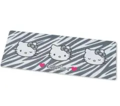 ★新品 ハローキティ キッチンマット ブラック ゼブラ柄