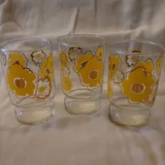 花柄グラス 3個