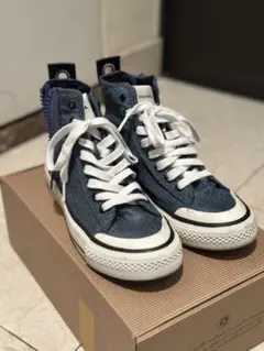 DIESEL デニムブルー ハイカットスニーカー