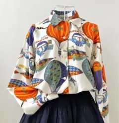 T356/美品 Lois Crayon ブラウス 総柄 M ベージュ 春夏秋 - メルカリ