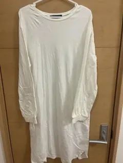 【Heather】ヘザー ロングTシャツ ワンピース ホワイト フリーサイズ