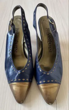 Yves Saint Laurent パンプス 35.5 ネイビー
