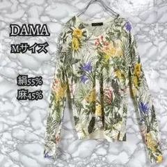 DAMA 花柄 Mサイズ ニット ディノス ダーマコレクション シルク リネン
