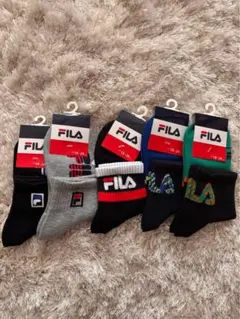 FILA キッズ 靴下 5足セット 19-24cm ジュニア