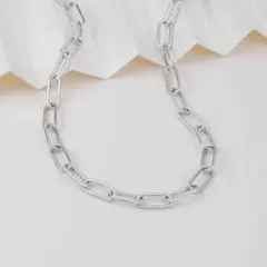 グッチ GUCCI クリップチェーン ネックレス SV925 オーバル 希少
