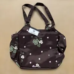 くろちく 花柄ミニバッグ　ブラウン花柄　未使用品
