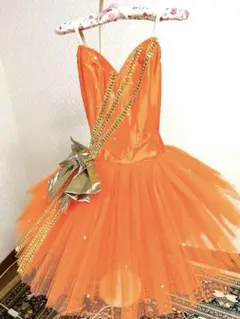 バレエ衣装【スリム11号】オレンジ、チュチュ、ballet、バレエチュチュ