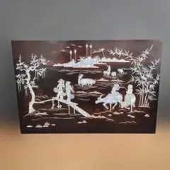 インドネシア ミナンカバウ伝統家屋 ジャム・ガダン ベルベット絵画