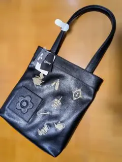 ​【新品タグ付】マリークワント ディズニー コラボ アリス トートバッグ 黒のサムネイル