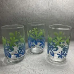 昭和レトロ ガラス製 グラス 3個セット