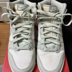 Nike Dunk High 白／薄い青緑