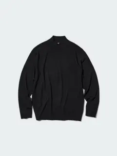 UNIQLO エクストラファインメリノモックネックセーター M ブラック
