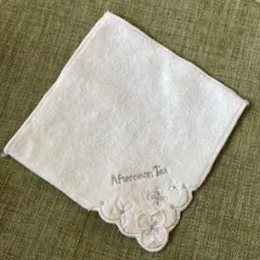 Afternoon Tea ハンカチ 花柄刺繍 ホワイトのサムネイル
