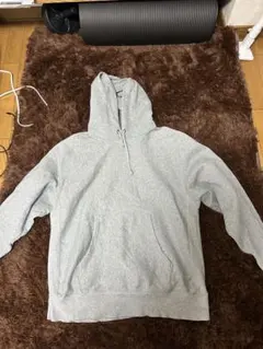 グレー フード付き カジュアルパーカー