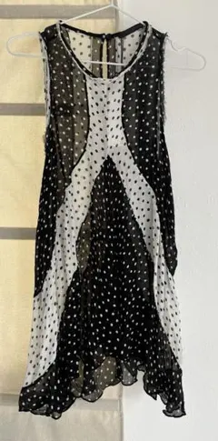 ZARA ドット柄 ノースリーブ チュニック Lサイズのサムネイル