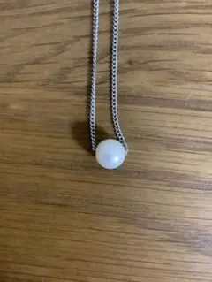 シルバー パール 風ネックレス　41センチ