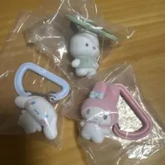 カラフルカラビナマスコットチャーム　ポチャッコ　シナモロール　マイメロ