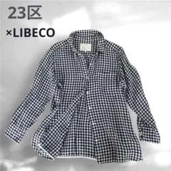 【美品】23区×LIBECOリネン100%長袖シャツ サイズ48（Ｌ）洗える麻