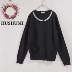 ハッシュアッシュ◇パール釦カーディガン 羽織り ウール混 綺麗め フェミニン 3