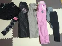 キッズボトムスセット（黒・グレー・ピンク）