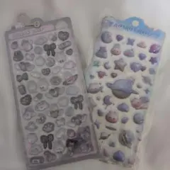 ボンボンドロップシール　黒　うさぎ　（おまけ付き）