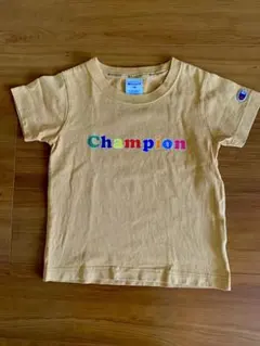 Champion カラフルロゴ Tシャツ ベージュ120サイズ