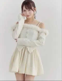 ビジュープレッピーワンピース - メルカリ