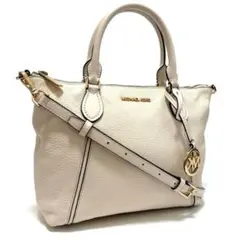 マイケルコース 2way ハンドバッグ ショルダーバッグ ホワイト 白 レザー