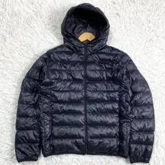 Y2K 00s OLD UNIQLO 短丈 ダウンジャケット光沢 ブラック L