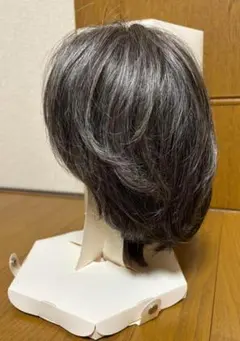 ジュリア・オージェ　ウィッグ【グレー】人毛 フルウィッグ 医療用