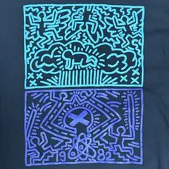 00s 希少 Keith Haring キースヘリング 黒 ロンT y2kのサムネイル