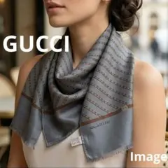 GUCCI シルク ストール グレー ロゴ出品セール 春、夏使用 GUCCI シルク ストール グレー ロゴ出品セール 春、夏使用 - メルカリ