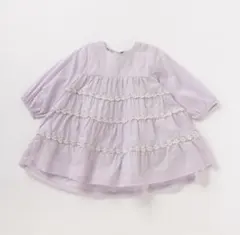 プティマイン　お花ティアードワンピース　90