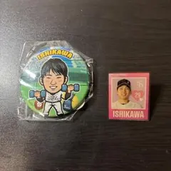 元福岡ソフトバンクホークス 石川柊太選手 缶バッジ＆ピンバッジ