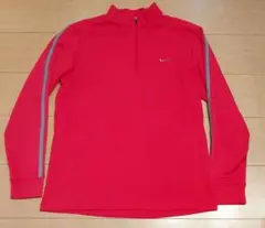 Nike Golf 長袖　ジップポロシャツ M レッド