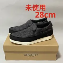 超安値スタート【未使用】SPERRY トップサイダー/モックサイダー/黒28cm