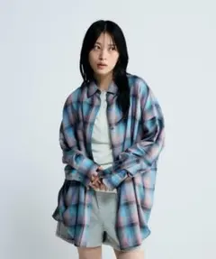 jeanasis(ジーナシス)＊アソートチェックシャツLS＊ブルー系