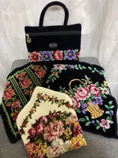 ✴︎ FEILER✴︎ タオルハンカチ（3枚）ポーチ （1つ）used品おまとめ