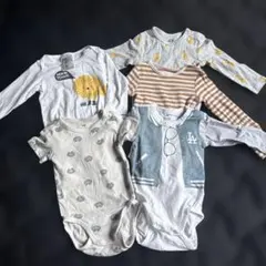 H＆Mロンパース5セット 68 まとめ売り4-6