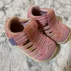 ピンク メッシュ ベビーサンダル　　13cm