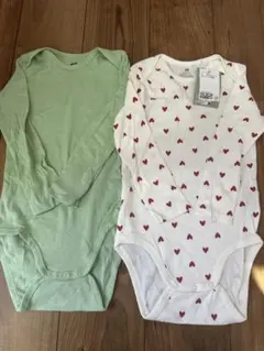 【新品】H&M キッズ 長袖 肌着 ロンパース 2枚セット サイズ 105