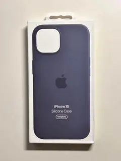 【新品】純正 iPhone 15 シリコンケース・ストームブルー①