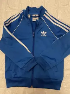 adidas キッズパーカー上のみ ブルー 90