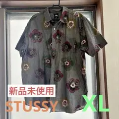 Stussy ステューシー 総柄 シャツ XL 半袖 ブルーグレー系のサムネイル