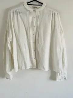 サマンサモスモス　長袖シャツ　ピンタック　フリー