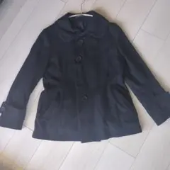 クレッシェント　黒いピーコート・ジャケット　ネイビー