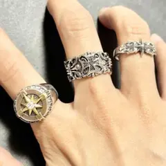 【再入荷3点セット！】ヴィンテージリング　メンズ　メキシカンジュエリー