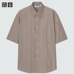 UNIQLO U オーバーサイズストライプシャツ　半袖　5部袖　Sサイズのサムネイル