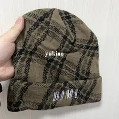 DIME チェック柄 ニット帽